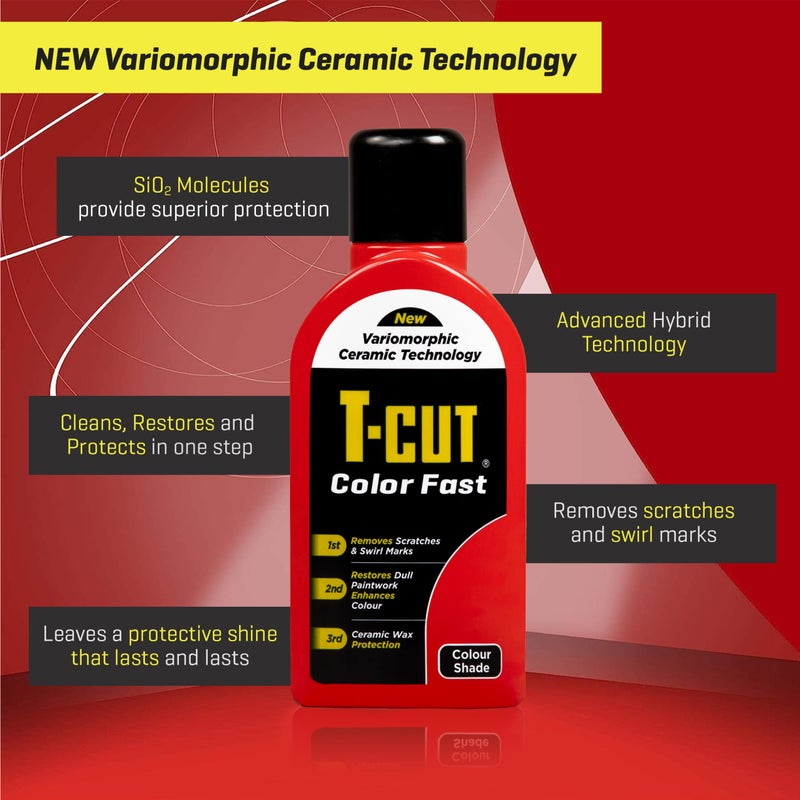 T-Cut Light Red Scratch Remover Color Fast Paintwork Restorer Car Polish, 13 Colors Available, 17 Fl Oz - Image 3